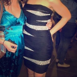 Black Strapless mini dress
